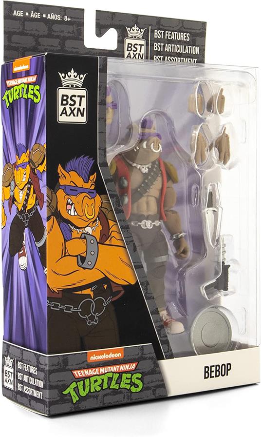 Tartarughe Ninja Bst Axn Action Figura Bebop 13 Cm The Loyal Subjects - 5
