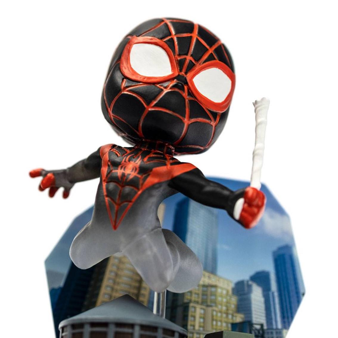 Marvel Superama Mini Diorama Spider-man (miles Morales) Con Cloaking Effect 10 Cm The Loyal Subjects