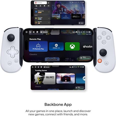 Backbone One 2nd Generation Classic Lightning Game Controller per Iphone Lightning Bianco - 4