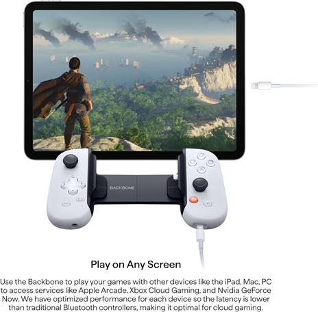 Backbone One 2nd Generation Classic Lightning Game Controller per Iphone Lightning Bianco - 5