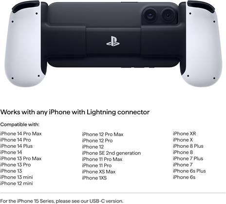 Backbone One 2nd Generation Classic Lightning Game Controller per Iphone Lightning Bianco - 6