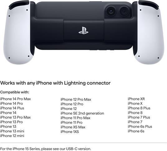Backbone One 2nd Generation Classic Lightning Game Controller per Iphone Lightning Bianco - 6