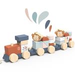 Trenino Di Legno Con Pezzi Impilabile Speedy Monkey 1004