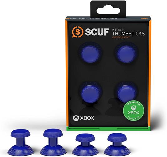 SCUF Instinct Pacchetto da 4 analogici intercambiabili, joystick sostitutivi solo per il controller ad alte prestazioni SCUF Instinct Pro per Xbox Series X S - Blu