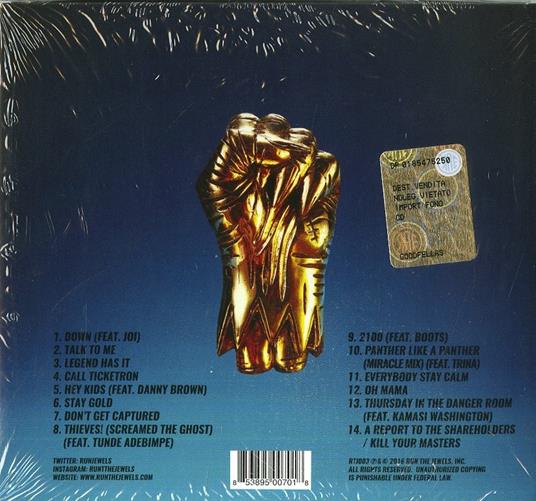 Run the Jewels 3 - CD Audio di Run the Jewels - 2