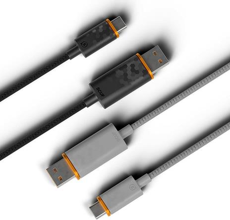 SCUF Cavo Intrecciato USB-C – USB Type C da 3.6 Metri per la Connessione e la Carica dei Controller per Xbox, dei Controller per PS5 e Smartphone, Nero - 6