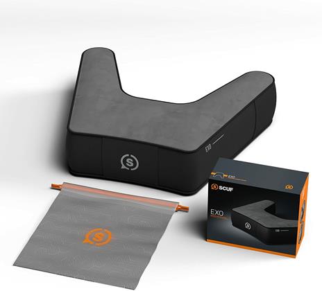 SCUF Exo Cuscino Posturale Ergonomico per il Gaming e il Lavoro da Remoto con Supporto della Colonna Vertebrale, del Collo, del Polso e della Mano - Nero