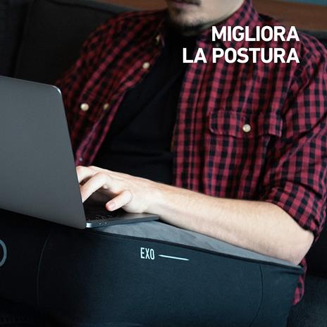SCUF Exo Cuscino Posturale Ergonomico per il Gaming e il Lavoro da Remoto con Supporto della Colonna Vertebrale, del Collo, del Polso e della Mano - Nero - 3