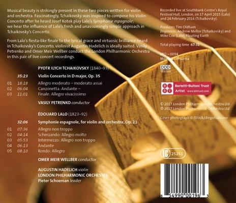Concerto per violino op.35 / Sinfonia spagnola - CD Audio di Pyotr Ilyich Tchaikovsky,Edouard Lalo,London Philharmonic Orchestra - 2