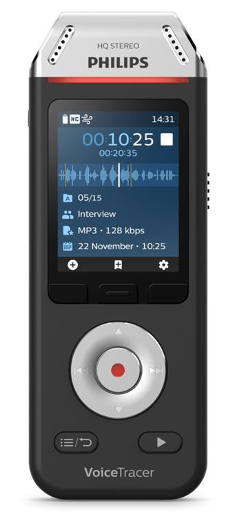 Philips Voice Tracer DVT2110/00 dittafono Flash card Nero, Cromo - 7
