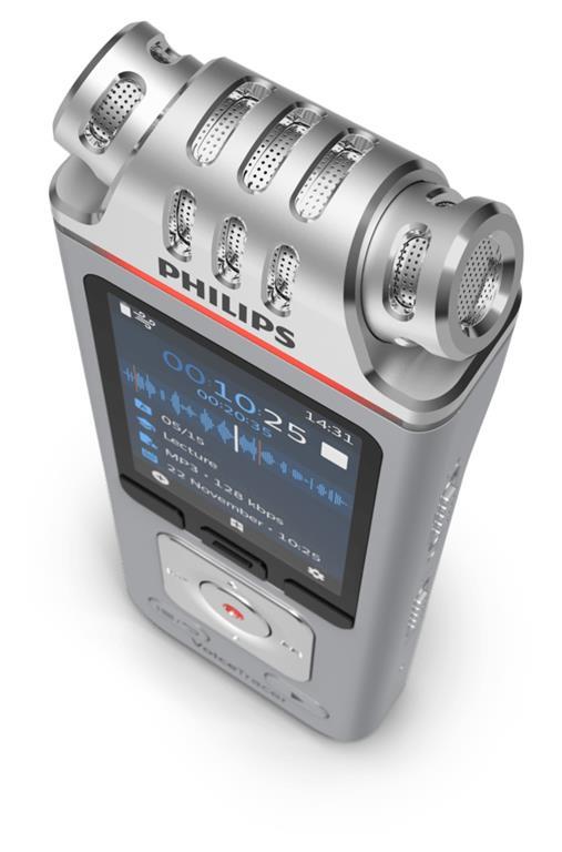 Philips Voice Tracer DVT4110/00 dittafono Flash card Cromo, Argento - 3