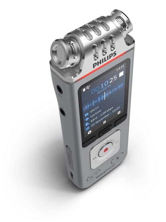Philips Voice Tracer DVT4110/00 dittafono Flash card Cromo, Argento - 4