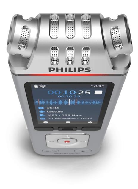 Philips Voice Tracer DVT4110/00 dittafono Flash card Cromo, Argento - 5