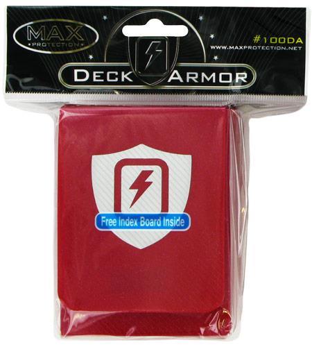 MAX PROTECTION Porta mazzo verticale Metallic Red + Lightning Silver Logo