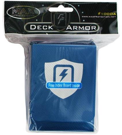 MAX PROTECTION Porta mazzo verticale Metallic Blue + Lightning Silver Logo