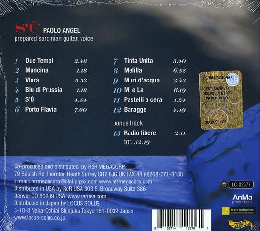 S'û - CD Audio di Paolo Angeli - 2