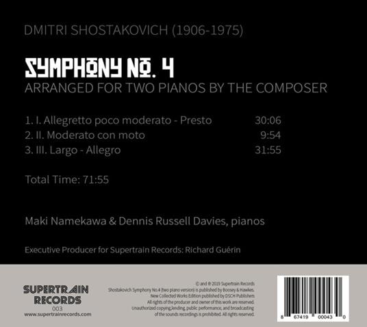 Symphony No.4 - CD Audio di Dmitri Shostakovich - 2