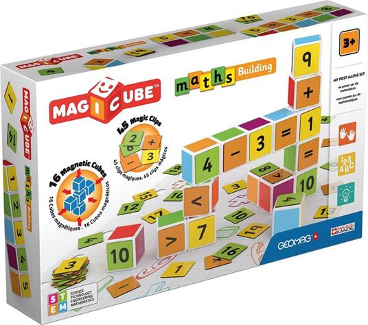 Geomag 083. Magicube Maths Building 16 Cubes + 45 Clips