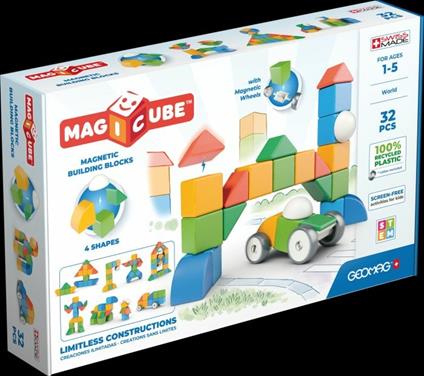 Geomag Magicube 4 Shapes Recycled World 32 Pz
