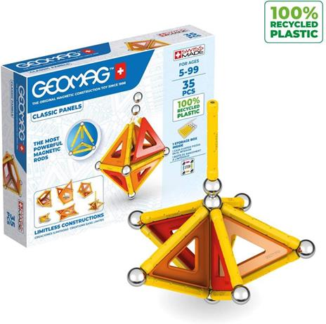 Geomag Classic GM470 giocattolo magnetico al neodimio 35 pezzo(i) Arancione, Rosso - 2