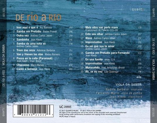 Viola Da Samba - De Rio A Rio - CD Audio - 2