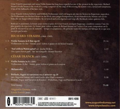 Sonate per Violino - CD Audio di César Franck - 2