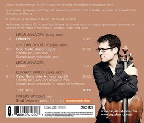 Musica per violoncello - CD Audio di Edvard Grieg,Zoltan Kodaly,Leos Janacek,Danjulo Ishzaka - 2