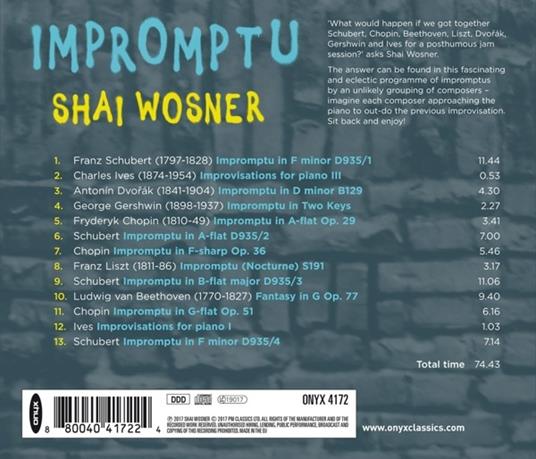 Impromptu - CD Audio di Ludwig van Beethoven,Shai Wosner - 2