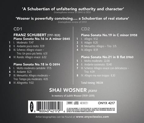 Piano Sonatas - CD Audio di Franz Schubert - 2