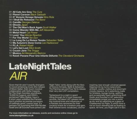 Late Night Tales - CD Audio di Air - 2