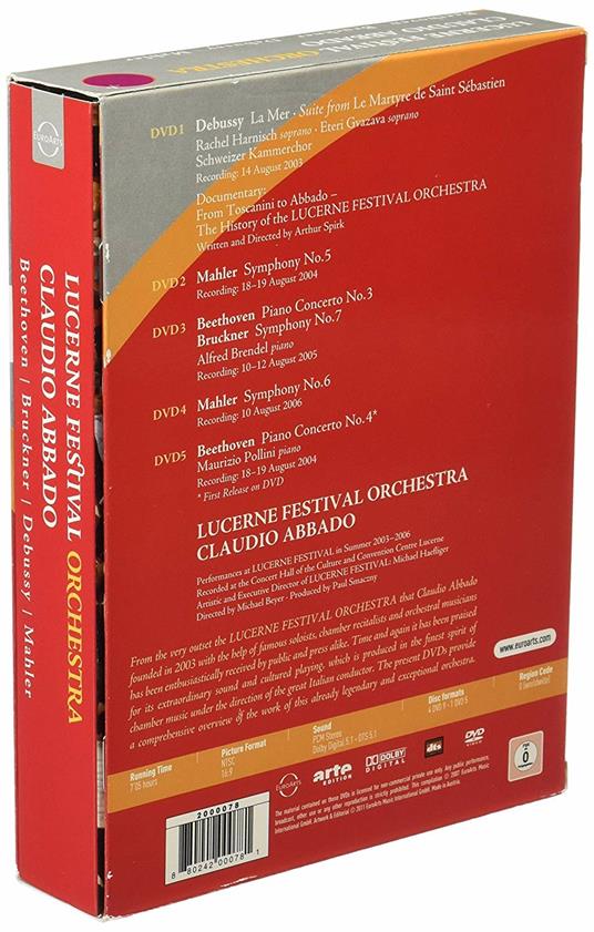 Lucerne Festival Orchestra. The First Five Years (5 DVD) - DVD di Alfred Brendel,Claudio Abbado - 2