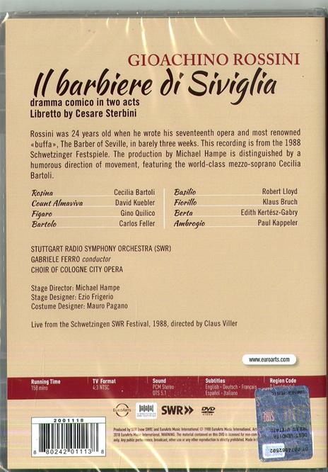 Il barbiere di Siviglia (DVD) - DVD di Cecilia Bartoli,Gioachino Rossini,Radio Symphony Orchestra Stoccarda,Gabriele Ferro - 2
