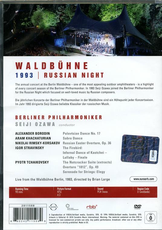 Waldbühne 1993. Russian Night (DVD) - DVD di Seiji Ozawa,Berliner Philharmoniker - 2