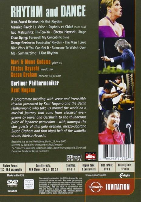 Kent Nagano. A Night of Rhythm And Dance (DVD) - DVD di George Gershwin,Susan Graham,Kent Nagano,Eitetsu Hayashi - 2