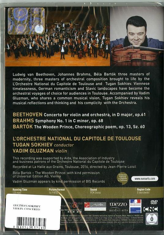 Concerti per violino (DVD) - DVD di Ludwig van Beethoven,Orchestre du Capitole de Toulouse,Vadim Gluzman - 2