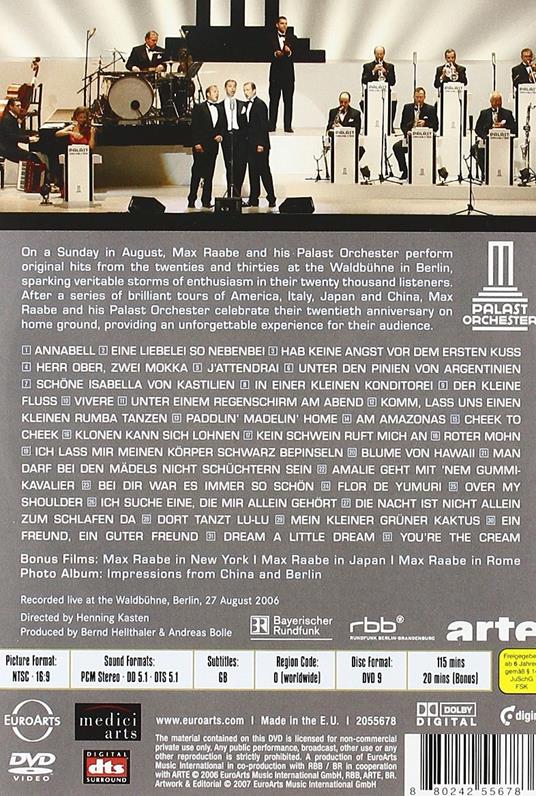 Max Raabe & Palast Orchester (DVD) - DVD di Palast Orchester,Max Raabe - 2