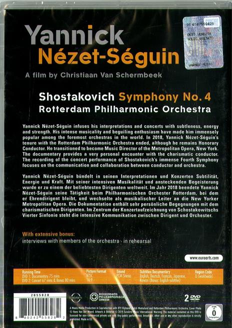 Sinfonia n.4 (2 DVD) - DVD di Dmitri Shostakovich,Rotterdam Philharmonic Orchestra,Yannick Nezet-Seguin - 2