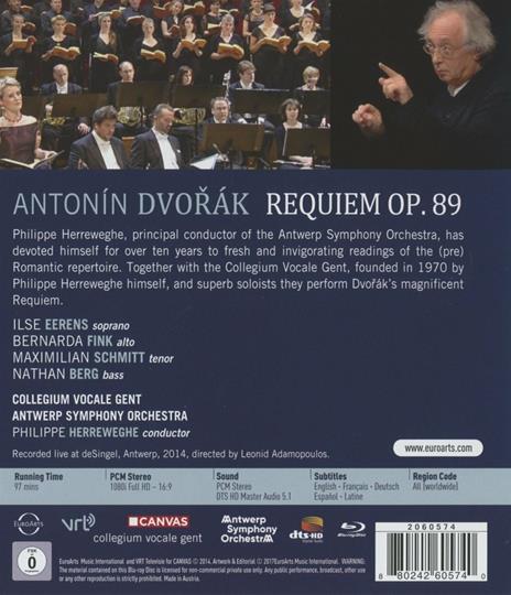 Requiem op.90 (Blu-ray) - Blu-ray di Antonin Dvorak,Philippe Herreweghe,Royal Flemish Philharmonic Orchestra - 2