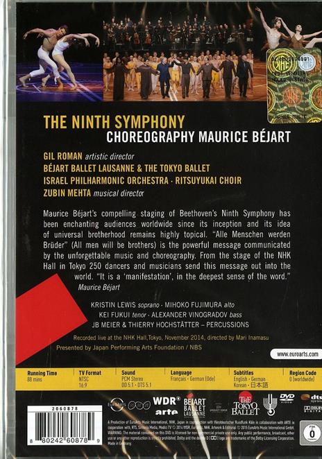 The Ninth Symphony on Schiller's Ode to Joy (DVD) - DVD di Maurice Ravel,Maurice Béjart,Zubin Mehta - 2