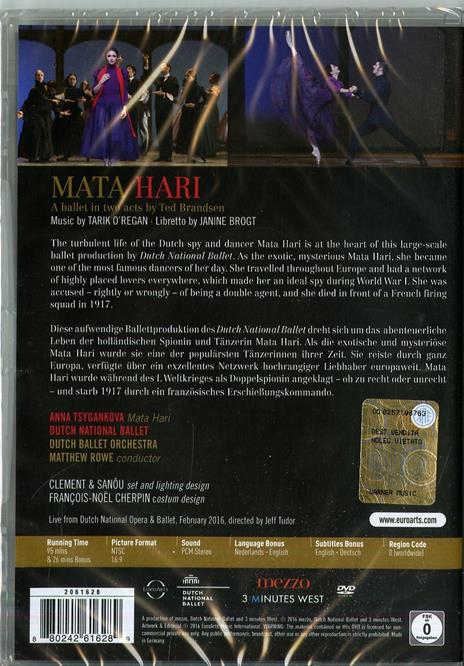 Ted Brandsen. Mata Hari (DVD) - DVD di Tarik O'Regan - 2