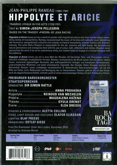 Hippolyte et Aricie (DVD) - DVD di Jean-Philippe Rameau - 2