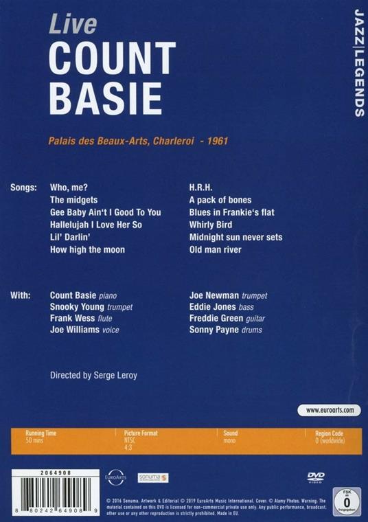 Jazz Legends. Live 1961 (DVD) - DVD di Count Basie - 2