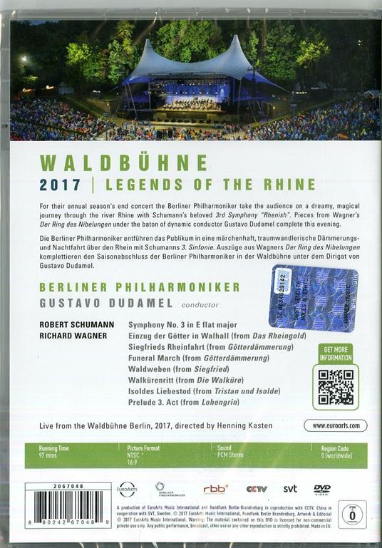 Waldbühne 2017. Legends Of The Rhine (Dvd) - DVD di Berliner Philharmoniker,Gustavo Dudamel - 2