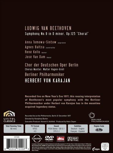Ludwig van Beethoven. Symphony no. 9 \Corale\"" (DVD) - DVD di Ludwig van Beethoven,Herbert Von Karajan,René Kollo,Agnes Baltsa,Anna Tomowa-Sintow,Berliner Philharmoniker - 2
