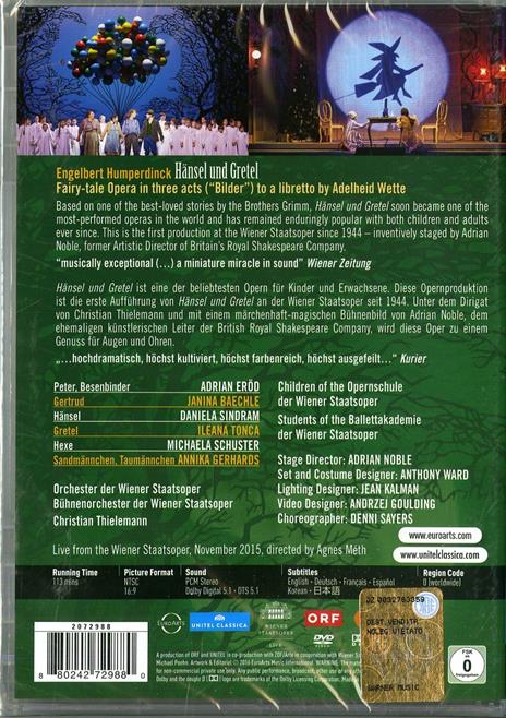 Hänsel und Gretel (DVD) - DVD di Engelbert Humperdinck,Christian Thielemann - 2
