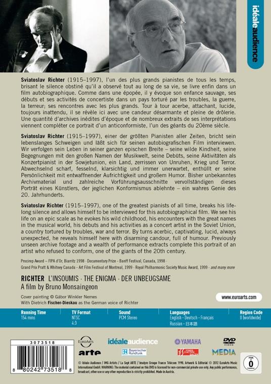 Sviatoslav Richter. L'Insoumis - The Enigma (2 DVD) - DVD di Sviatoslav Richter - 2