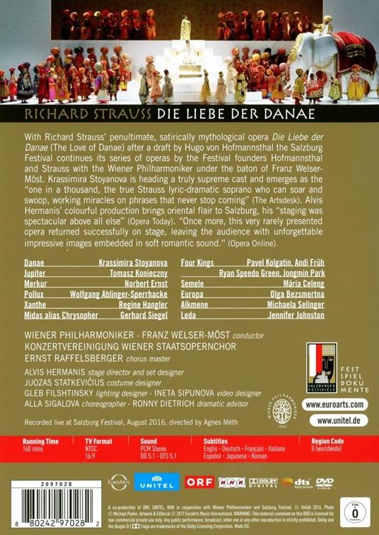 L' amore di Danae (Die Liebe der Danae) (2 DVD) - DVD di Richard Strauss,Wiener Philharmoniker,Franz Welser-Möst - 2