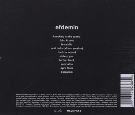 Untitled - CD Audio di Efdemin - 2