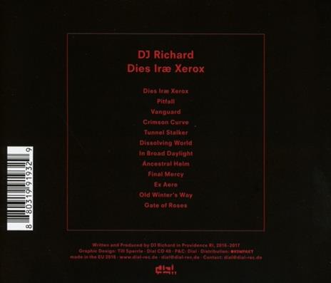 Dies Ir' Xerox - CD Audio di DJ Richard - 2