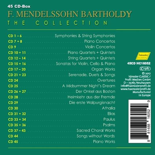 The Collection - CD Audio di Felix Mendelssohn-Bartholdy,Fine Arts Quartet,Bartholdy Quartett - 2